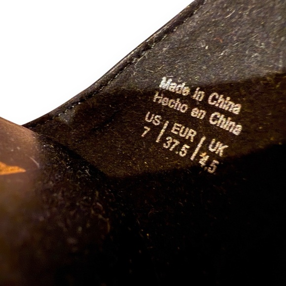 Aldo Safdie Leather Ankle Strap Block Open‎ Square Toe Heels Sz 7 FLAWED - Picture 9 of 11